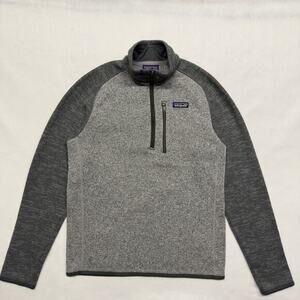 Patagonia Better Sweater 1/4 Zip Mens Size Small Pullover Fleece Gray #25522 EUC